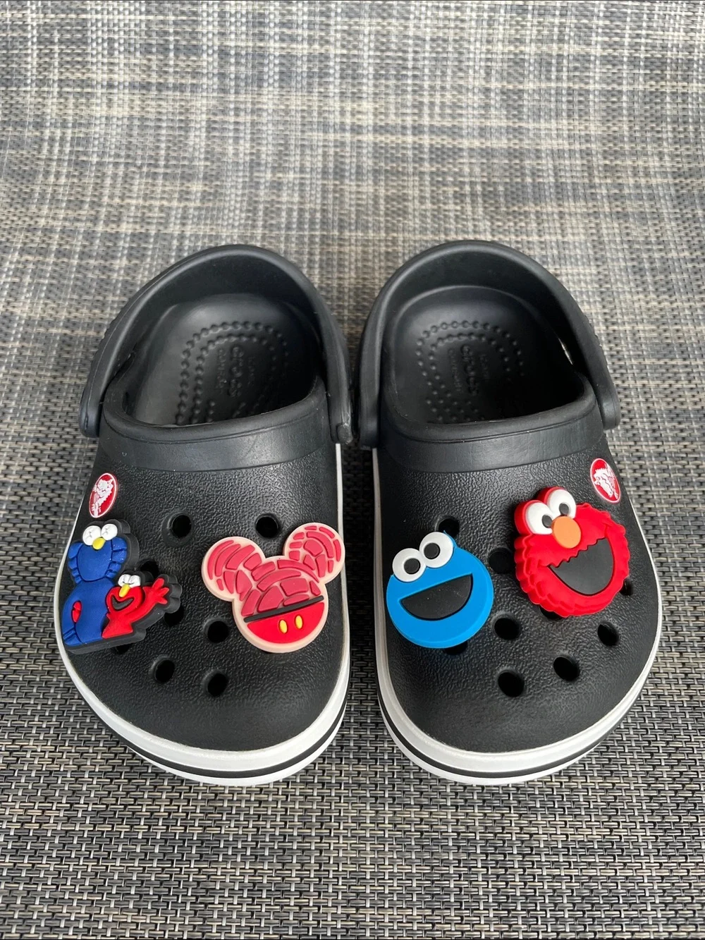 CROCS Kids Crocband Clogs Black/ White Slip-On Sandals Infant shoes Toddler 5